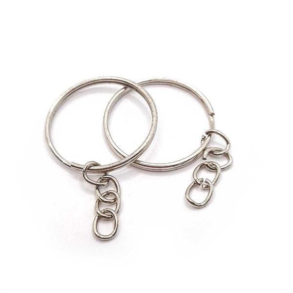 Argola Chaveiro Metal Níquel 25mm 1000pçs com Corrente - Macall Imagem de Argola Chaveiro Metal Níquel 25mm 1000pçs com Corrente