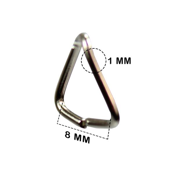 Imagem de Argola Com Corrente Para Chaveiro 23mm E Triângulo Com 5000 Unidades 