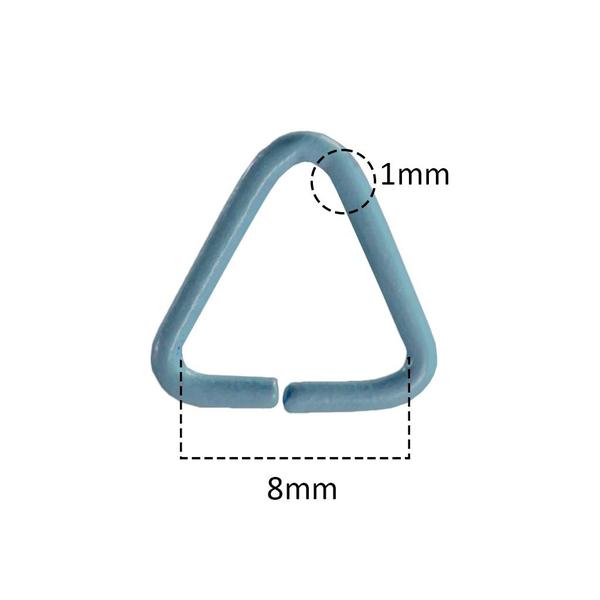 Argola Com Corrente Para Chaveiro 23mm + Triangulo Elo Azul Bebe 200 Peças Imagem de Argola Com Corrente Para Chaveiro 23mm + Triangulo Elo Azul Bebe 200 Peças