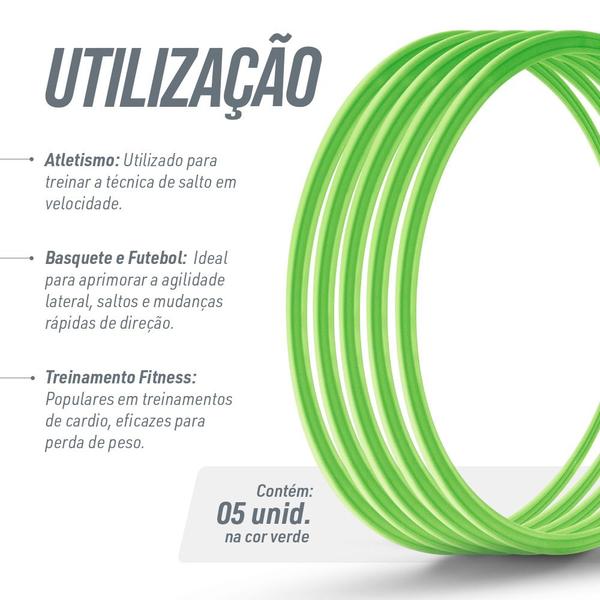 Argola de agilidade 40cm esporte treino futebol 5un Amarelo - Pista e Campo Imagem de Argola de agilidade 40cm esporte treino futebol 5un Amarelo