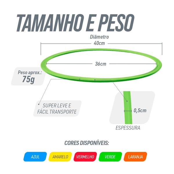 Imagem de Argola de agilidade 40cm esporte treino futebol 5un - Verde