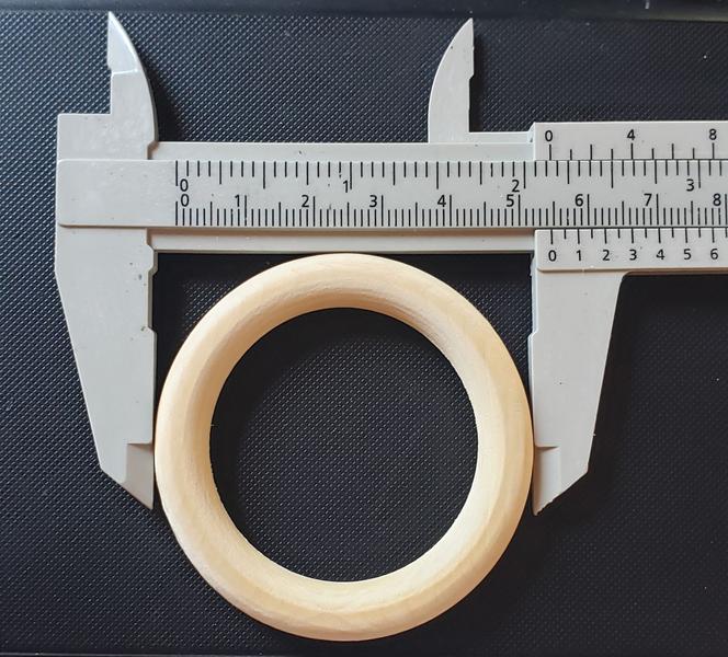 Imagem de Argola de Madeira 6.0 55 mm para Artesanato Macramê PCT c/20 unidades