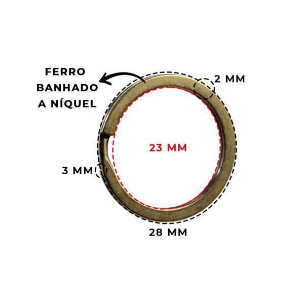 Imagem de Argola Italiana 28mm Reforçada Sem Corrente Ouro Velho - 500 Unidades