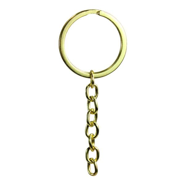 Imagem de Argola Italiana Chata Dourada 32mm + Elo 8mm Dourado 20 Unidades Resistente