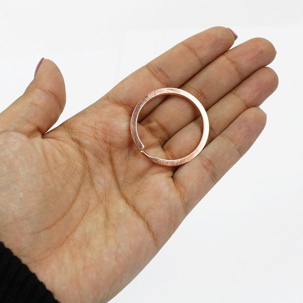 Imagem de Argola Italiana Reforçada Rose Gold 35mm Sem Corrente Com 100 Unidades