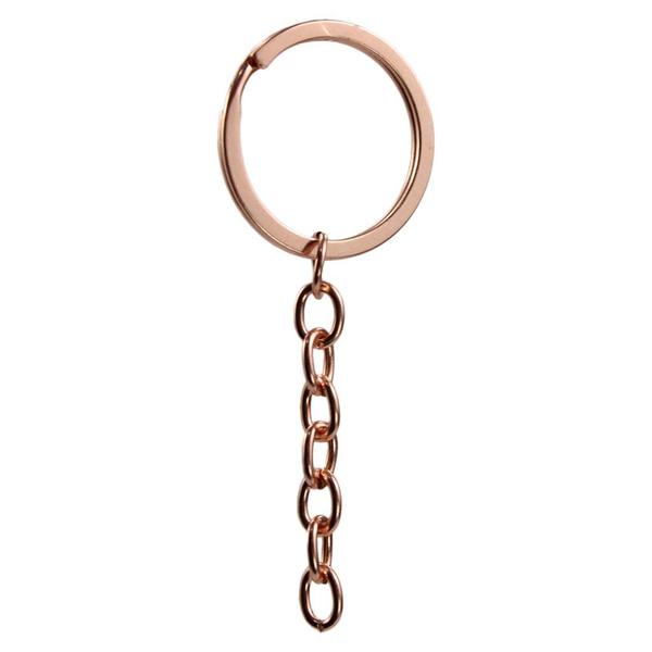 Imagem de Argola Italiana Rose Gold 32mm Com Corrente 10 Unidades