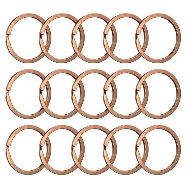 Imagem de Argola Italiana Rose Gold 35mm Para Chaveiros Reforçada Com 100 Peças