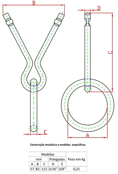 Imagem de Argola para Chumbar Forsul Prata