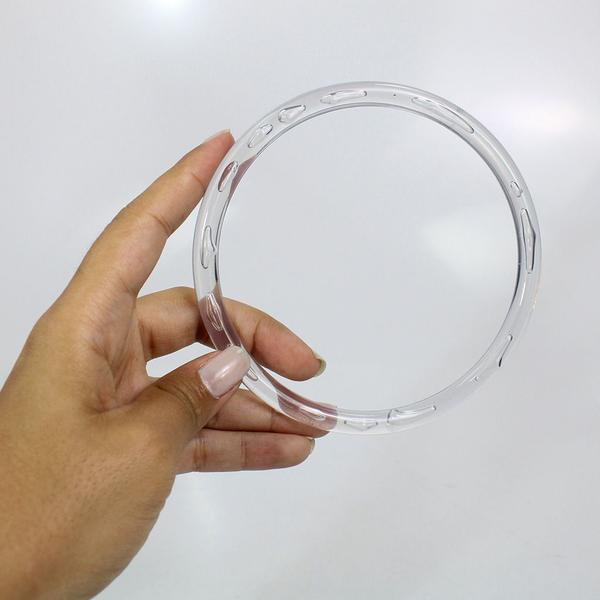 Imagem de Argola Plástica Grande 11,5cm Transparente Suporte Para Toalha 10 Unidades