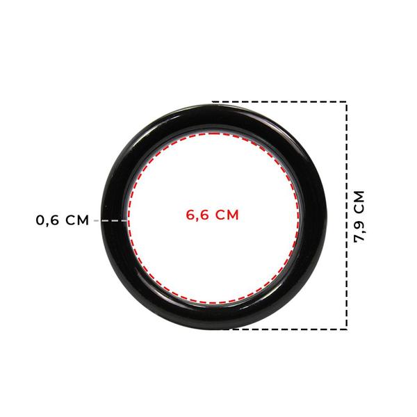 Imagem de Argola Plástica Média 7,9cm Grossa Para Mandala Crochê Com 50 Unidades