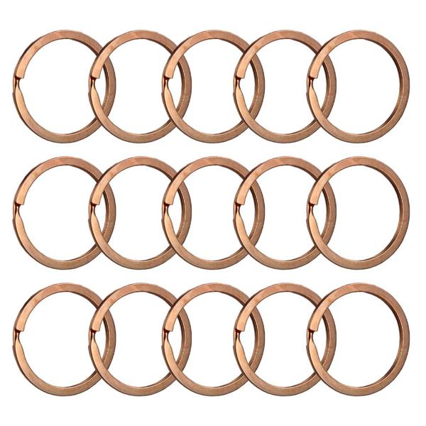 Imagem de Argola Sem Corrente Para Chaveiro Artesanato 28mm Rose Gold 50 Peças