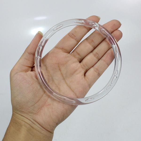 Imagem de Argolas 10,5cm Plástico Transparente Multiuso Para Artesanato 50 Unidades