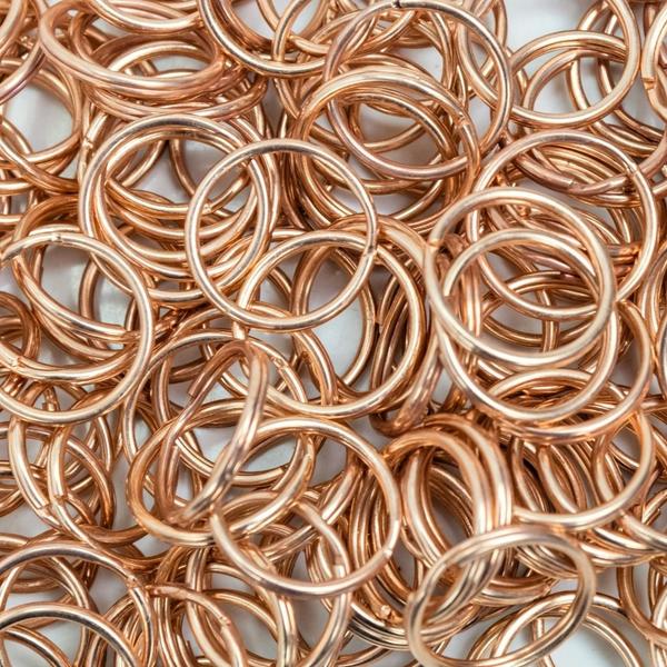 Imagem de Argolas 23mm Rose Gold Para Chaveiros Resistente Sem Corrente 100 Unidades