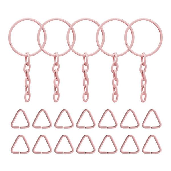 Argolas Com Corrente 23mm e Elo 8mm Rosa Bebê 100 Unidades - RA Imagem de Argolas Com Corrente 23mm e Elo 8mm Rosa Bebê 100 Unidades