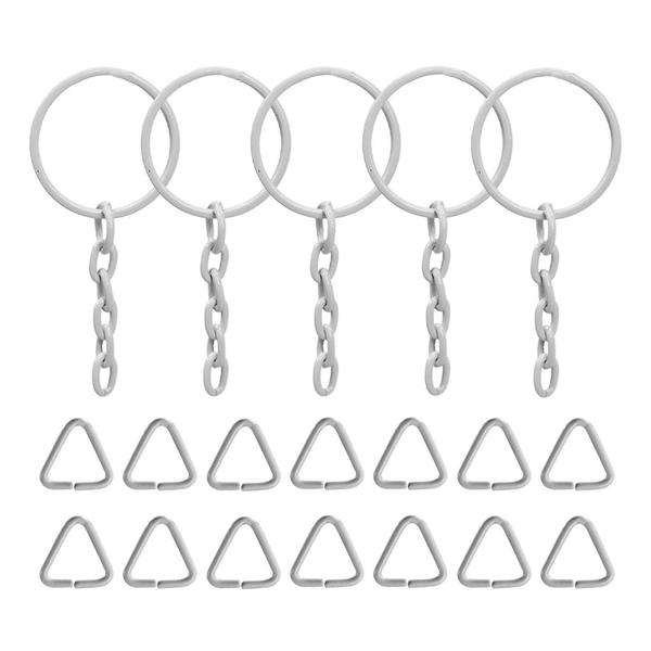 Argolas Para Chaveiro 23mm Com Corrente 5 Elos 1000 Unidades Imagem de Argolas Para Chaveiro 23mm Com Corrente 5 Elos 1000 Unidades