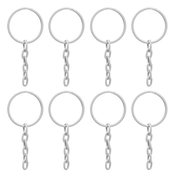 Argolas Para Chaveiro 23mm Com Corrente 5 Elos 1000 Unidades Imagem de Argolas Para Chaveiro 23mm Com Corrente 5 Elos 1000 Unidades