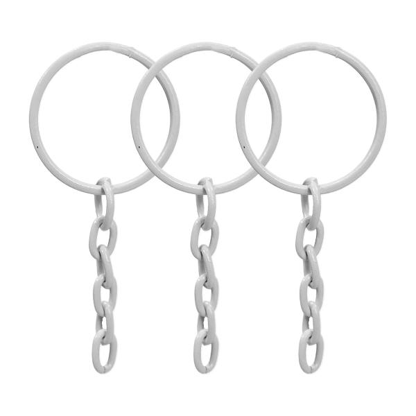 Argolas Para Chaveiro 23mm Com Corrente 5 Elos 1000 Unidades Imagem de Argolas Para Chaveiro 23mm Com Corrente 5 Elos 1000 Unidades