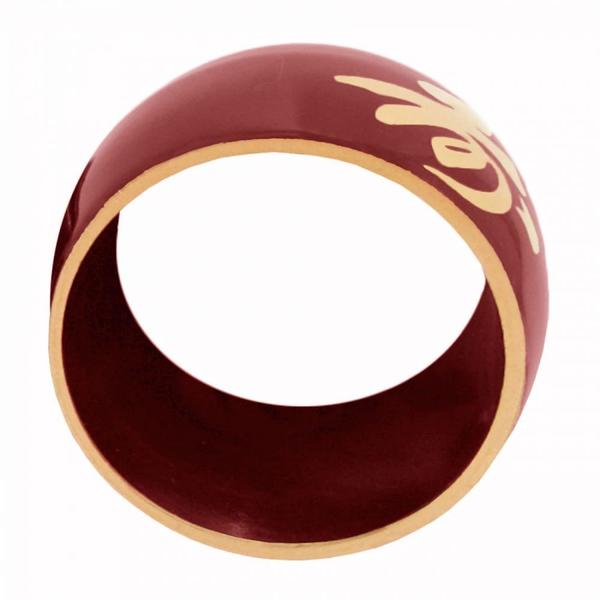 Argolas Porta Guardanapos com Ideograma Vermelho 18 Unidades Nihon Shikko Imagem de Argolas Porta Guardanapos com Ideograma Vermelho 18 Unidades Nihon Shikko