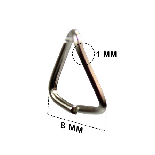 Imagem de Argolas Prata Para Chaveiro Artesanato 23mm Com Corrente 5 Elos 200 Unidades