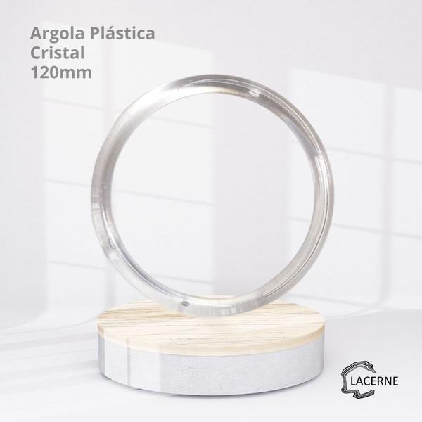 Imagem de Argolas Ritas Cristal Plásticas 120mm com 6 unidades