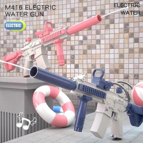 Imagem de Arma de Água Elétrica M416 Automática, Brinquedo de Tiro para Entretenimento ao Ar Livre