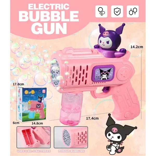 Imagem de Arma de Bolhas Elétrica Hello Kitty para Crianças - Brinquedo para Festas e Jogos ao Ar Livre