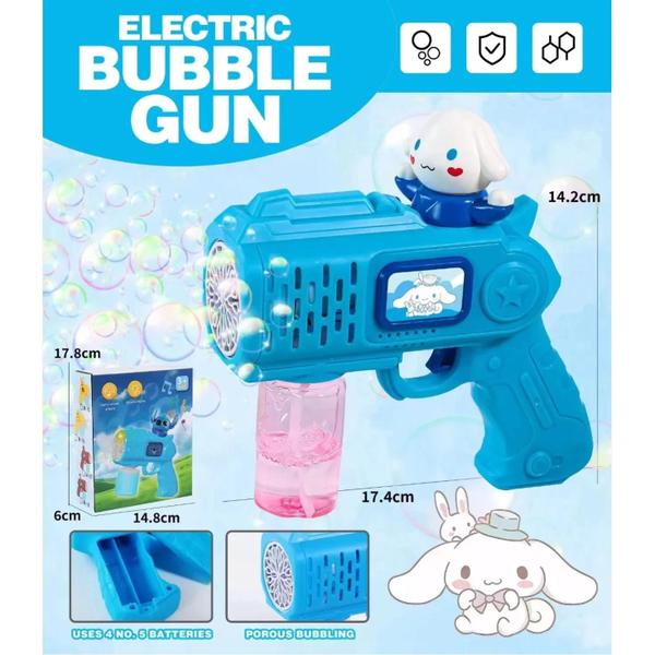 Arma de Bolhas Elétrica Hello Kitty para Crianças - Brinquedo para Festas e Jogos ao Ar Livre Imagem de Arma de Bolhas Elétrica Hello Kitty para Crianças - Brinquedo para Festas e Jogos ao Ar Livre