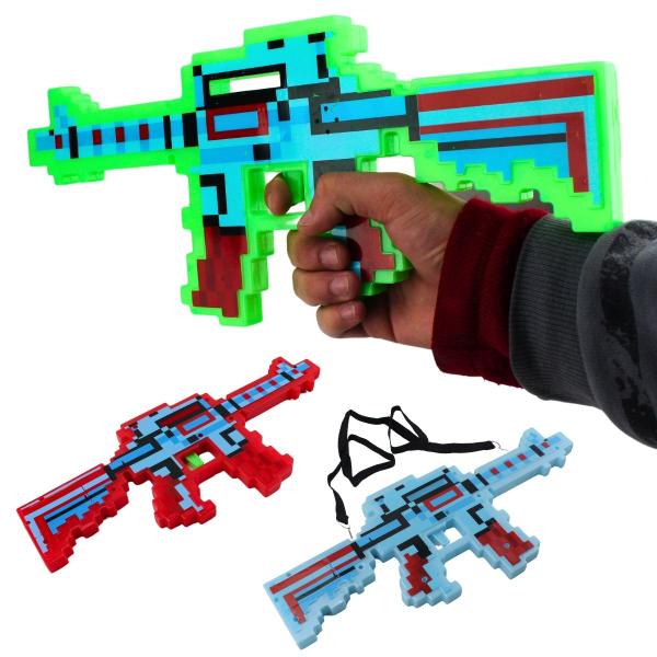 Imagem de Arma de Brinquedo  em Pixels com Luzes e Som 40 CM