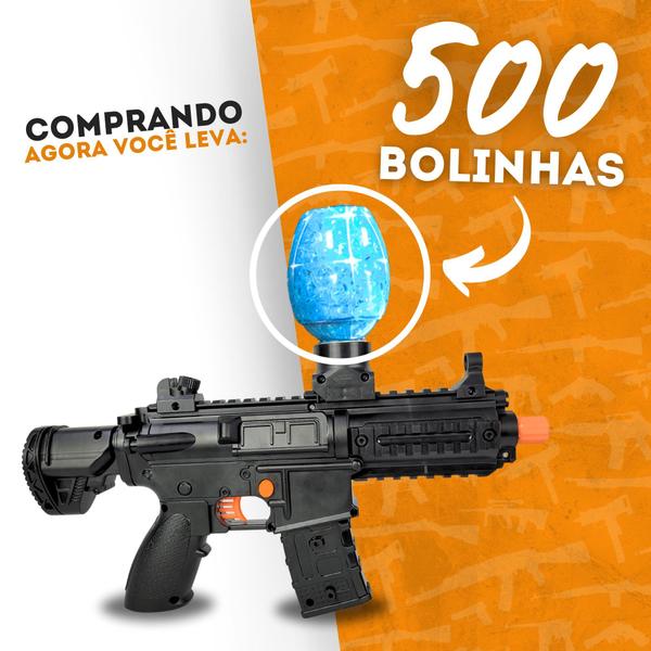 Imagem de Arma De Brinquedo Grande Ak47 Lança Dardo E Bolinhas De Gel