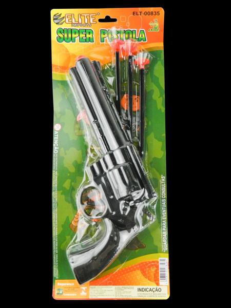 Arma de brinquedo revolver 38 grande pistola lança dardos - ELITE Imagem de Arma de brinquedo revolver 38 grande pistola lança dardos