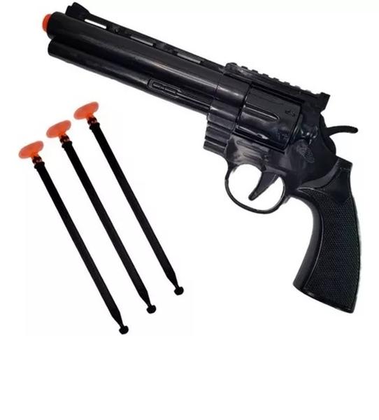 Arma de brinquedo revolver 38 grande pistola lança dardos - ELITE Imagem de Arma de brinquedo revolver 38 grande pistola lança dardos