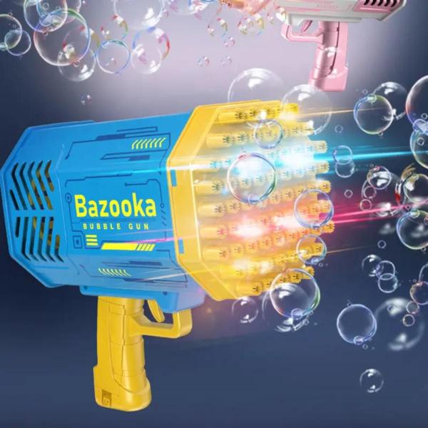 Imagem de Arma De Sabão Bazuca 69 Furos Bolha De Sabão Bazooka Brinquedo