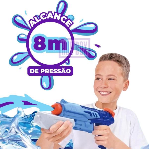 Imagem de  Arma Lança Água Infantil Arminha Lançador Potente Forte