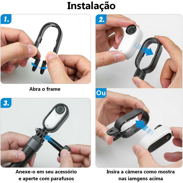 Imagem de Armação Moldura Frame para Insta360 GO 3 - Telesin