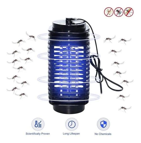 Imagem de Armadilha Mata Mosquito Pega Inseto Led Luz Choque Eletrico Bivolt