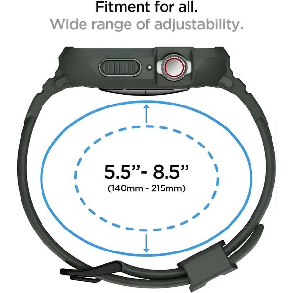 Imagem de Armadura Robusta de Borracha para Apple Watch Ultra 2, Série 9/8/SE2/7/6/SE/5/4 (45mm/44mm/41mm)