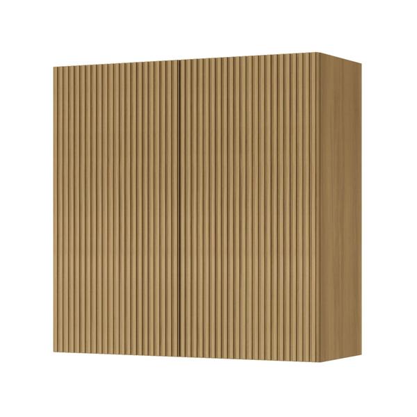 Imagem de Armário Aéreo 2 Portas 80Cm Ripado  100% Mdf Rainha