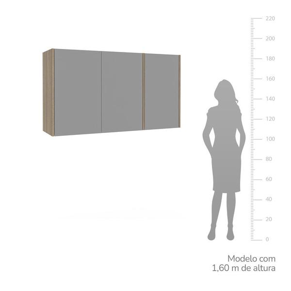 Imagem de Armário Aéreo de Cozinha 3 Portas Campanele 120cm