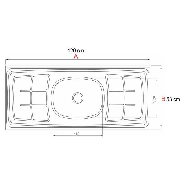 Imagem de Armário Aéreo e Balcão Gabinete com Pia Inox 120cm Branco