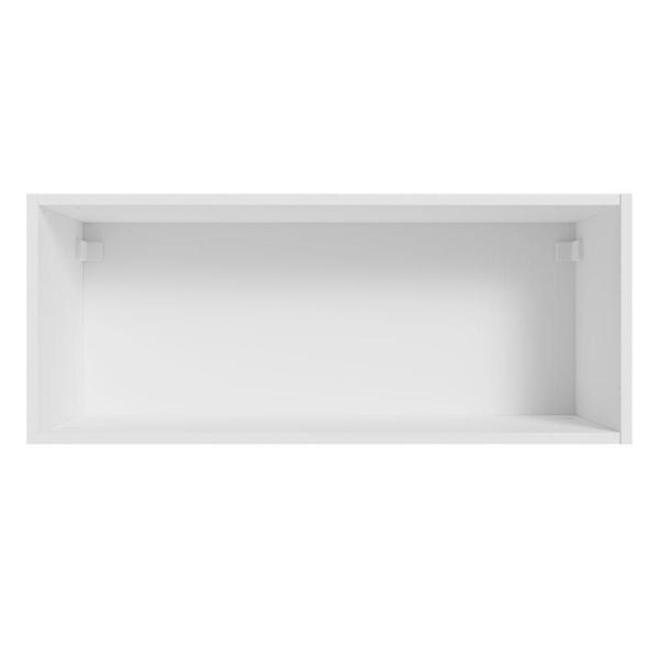 Imagem de Armário Aéreo Multiuso 80cm 1 Porta Basculante Branco/Preto Agata Madesa