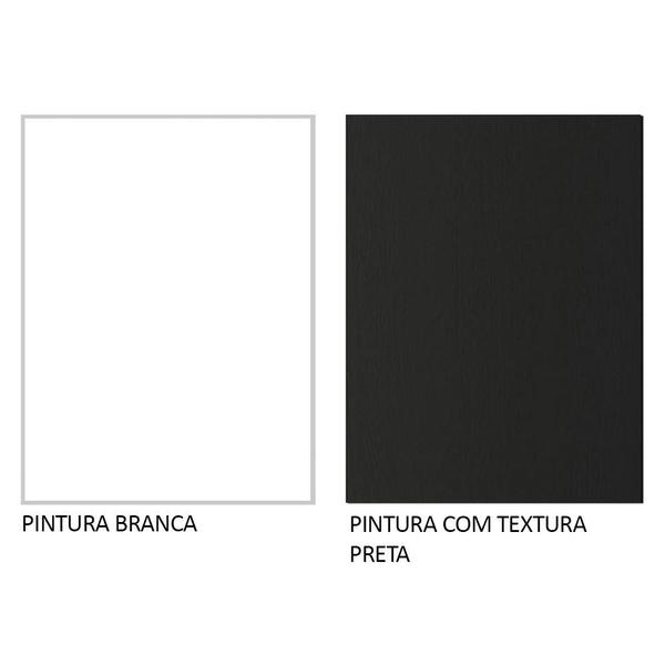 Imagem de Armário Aéreo Multiuso 80cm 1 Porta Basculante Branco/Preto Agata Madesa