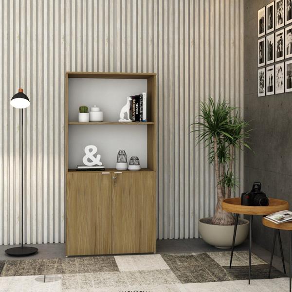 Armário Alto Estante com 2 Portas 160cm X 80cm X 42cm - Metalig Imagem de Armário Alto Estante com 2 Portas 160cm X 80cm X 42cm