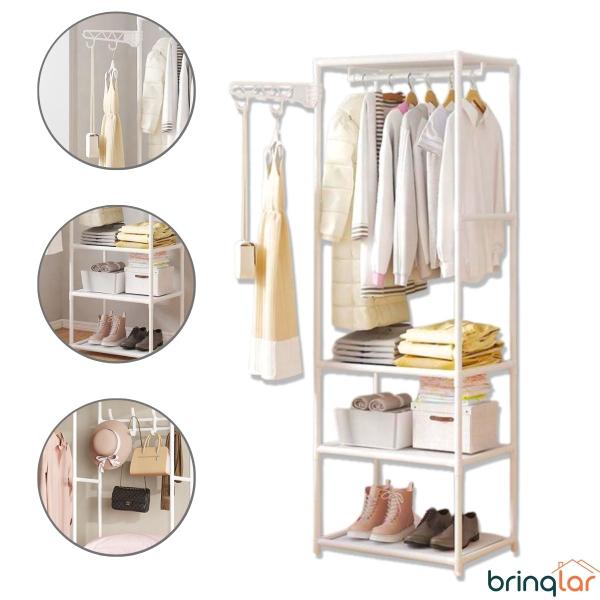 Armário Cabideiro Prateleira Closet para Roupas - Brinqlar