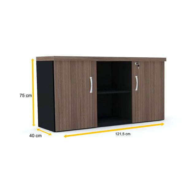 Imagem de Armário credenza 2 portas pandin pe40 - walnut