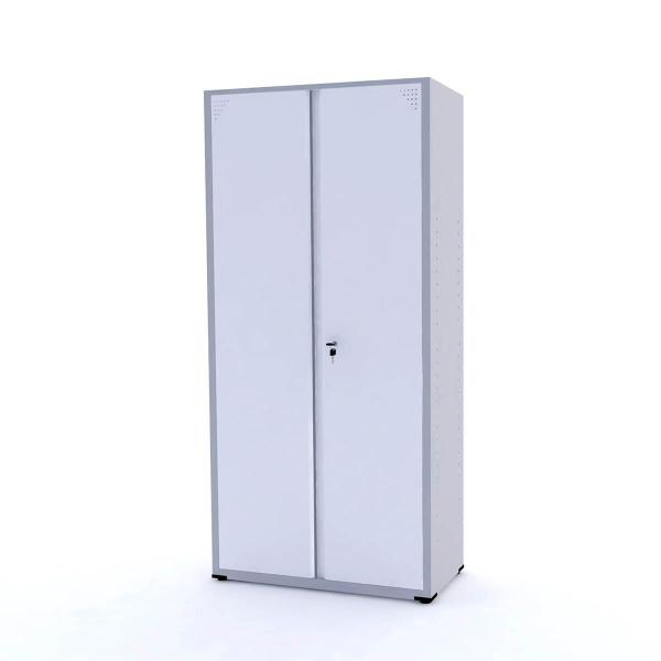 Imagem de Armário de aço 2 portas 162x75x40 pandin ap408sl - cinza/branco