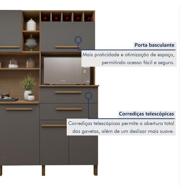 Imagem de Armário de Cozinha 7 Portas 2 Gavetas Monte Rey