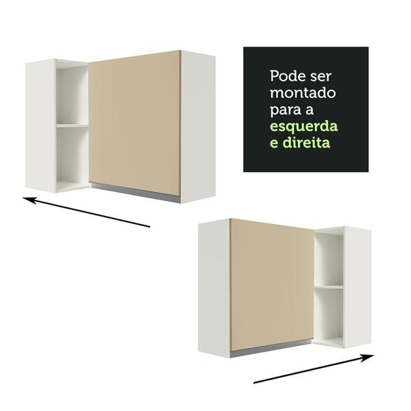 Imagem de Armário de Cozinha Aéreo de Canto 100% MDF com Adega Smart Madesa