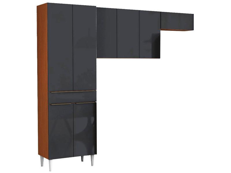 Armário de Cozinha Compacta Aramóveis Prime 8 Portas 1 Gaveta