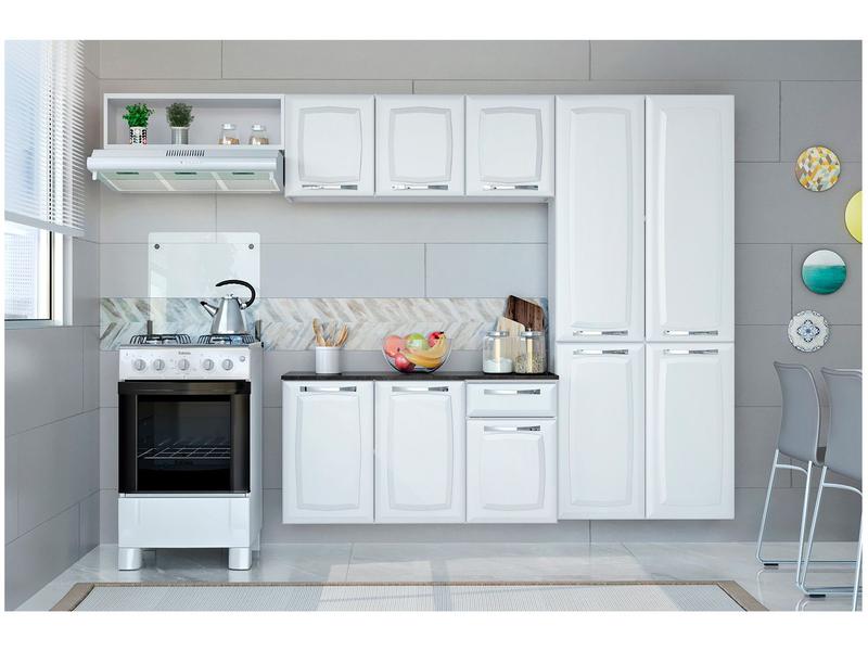 Armário de Cozinha Compacta Itatiaia Amanda Aço com Balcão 10 Portas 1 Gaveta Armário de Cozinha Compacta Itatiaia Amanda Aço com Balcão 10 Portas 1 Gaveta