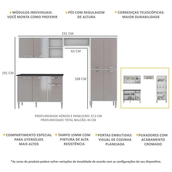 Imagem de Armário de Cozinha Compacta Xangai Multimóveis VM2840